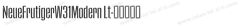 NeueFrutigerW31Modern Lt字体转换